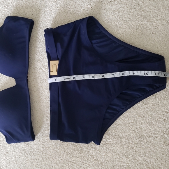 SOLD Tory Burch T-Belt High Waisted 2-piece Bikini Navy szS - Picture 7 of 16